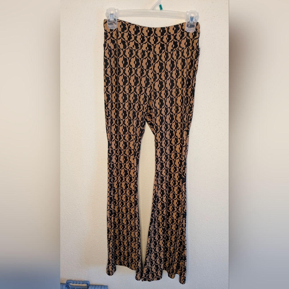 Brown/Black Flared Leggings
